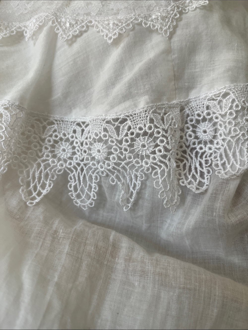 Vintage Jessica McClintock White Lace High-Neck Dress - Picture 11 of 11